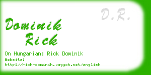 dominik rick business card